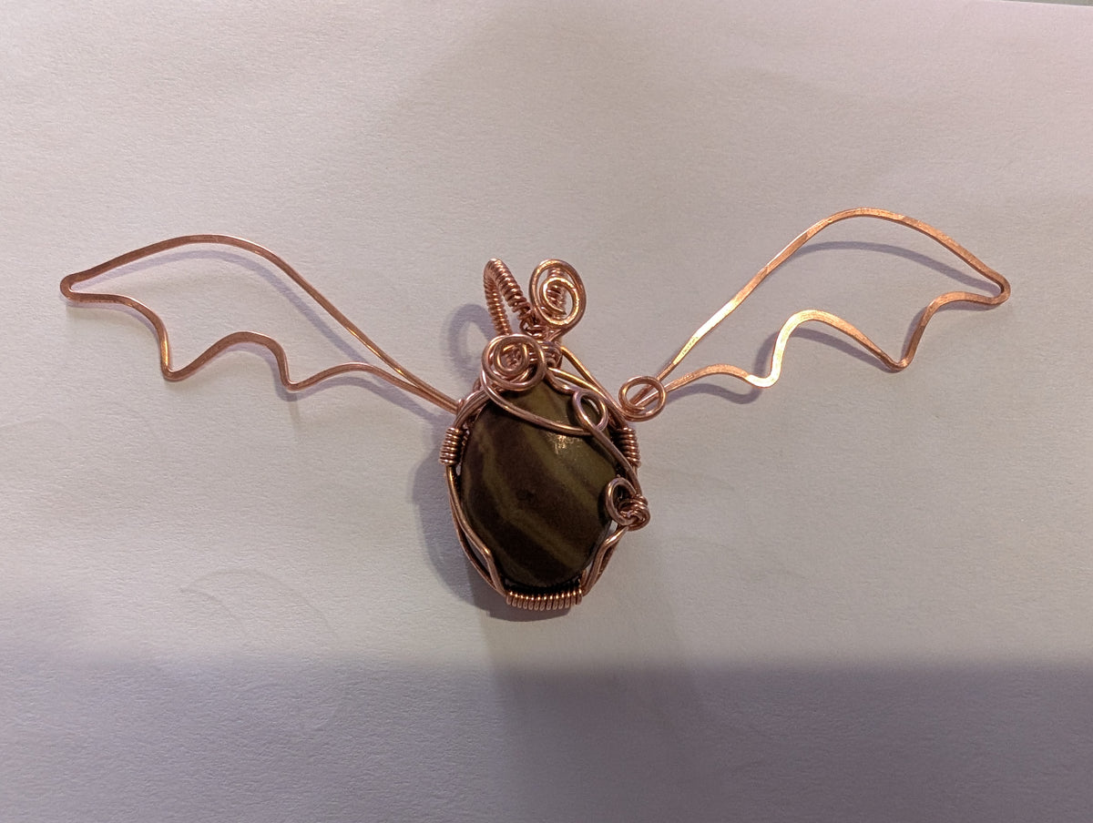 Brown Jasper Wire Wrapped Pendant