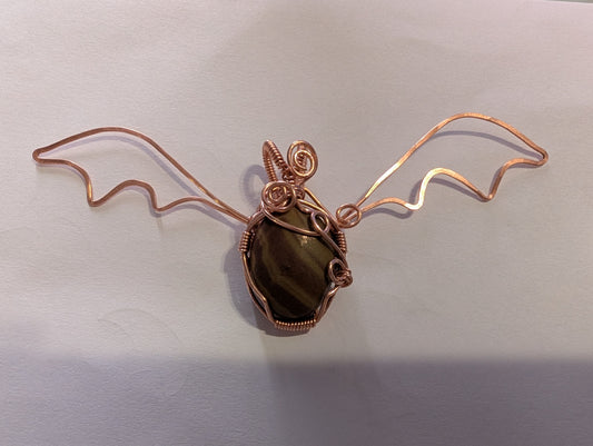 Brown Jasper Wire Wrapped Pendant