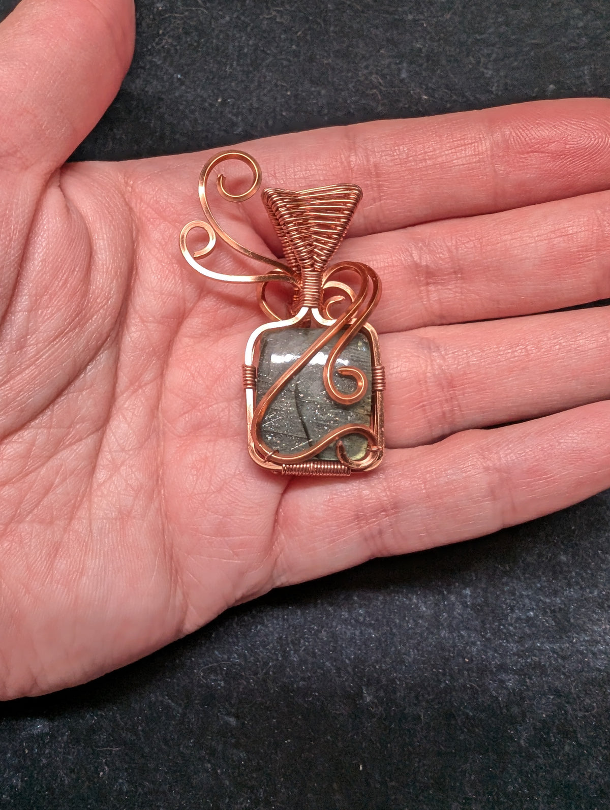 Spectrolite Wire Wrapped Pendant