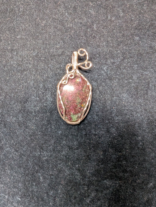 Ruby in Zoisite Wire Wrapped Pendant